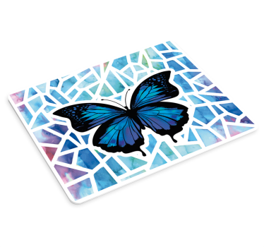 Tappetino mouse originale arte mosaico farfalle - TenStickers