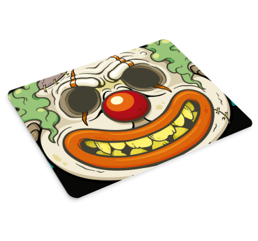 Tappetino mouse originale faccia da clown inquietante - TenStickers