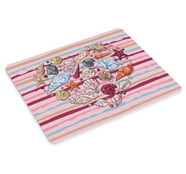 Tappetino mouse originale collezione di conchiglie colorate - TenStickers