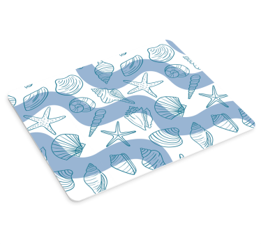Tappetino mouse con motivi e texture con conchiglie - TenStickers