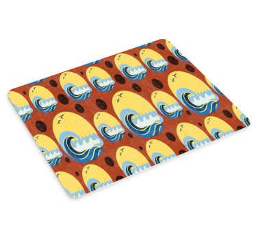 Tappetino mouse con motivi e texture motivo onde audaci - TenStickers