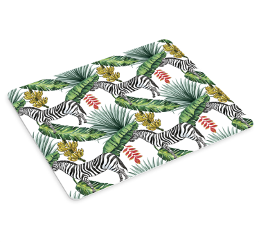 Tappetino mouse con motivi e texture stampa foglia zebra - TenStickers
