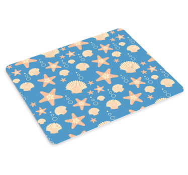 Tappetino mouse con motivi e texture vita marina - TenStickers