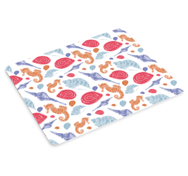 Tappetino mouse con motivi e texture cavalluccio marino - TenStickers