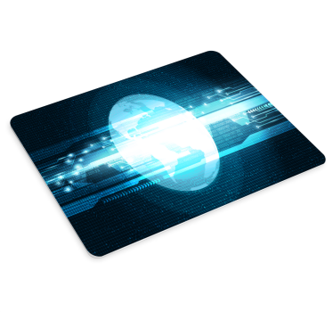 Tappetino mouse mappamondo illustrazione luminosa - TenStickers