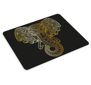 Tappetino mouse originale opera d'arte elefante intricata - TenStickers