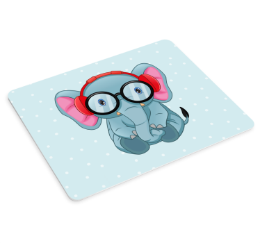 Tappetino mouse originale elefante carino - TenStickers