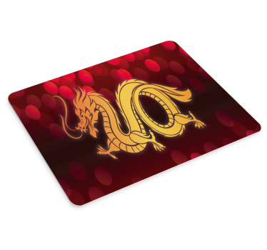 Tappetino mouse anime illustrazione drago dorato - TenStickers