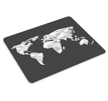 Tappetino mouse mappamondo mappa del mondo poligonale - TenStickers