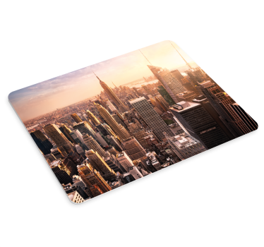Tappetino mouse mappamondo vista skyline - TenStickers
