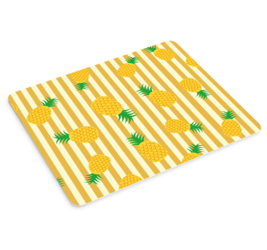 Tappetino mouse con motivi e texture ananas e strisce - TenStickers
