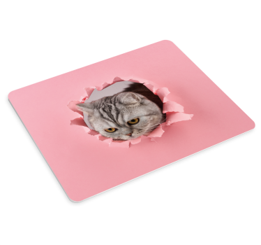 Tappetino mouse originale gatto che sfonda - TenStickers