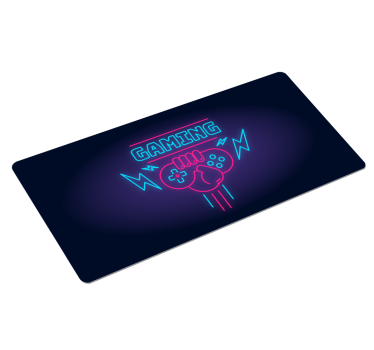 Tappetino gaming Logo di gioco con luci al neon - TenStickers