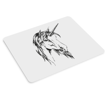 Tappetino mouse originale illustrazione unicorno elegante - TenStickers