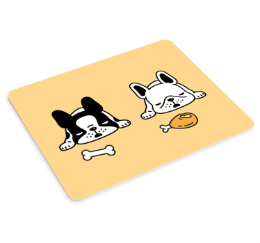 Tappetino mouse originale cani da dormire duo - TenStickers