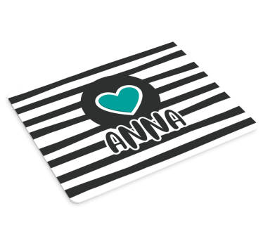 Tappetino mouse personalizzabile emblema a forma di cuore - TenStickers