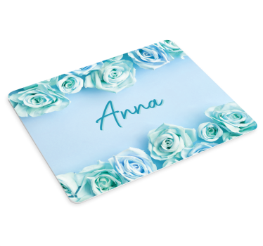 Tappetino mouse personalizzabile rose blu eleganti - TenStickers