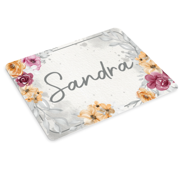 Tappetino mouse personalizzabile accento floreale - TenStickers