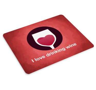 Mouse pad originale Amo bere vino - TenStickers