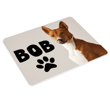 Tappetino mouse personalizzabile cane con nome - TenStickers