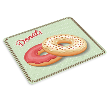 Tappetino mouse personalizzabile duo di ciambelle deliziose - TenStickers