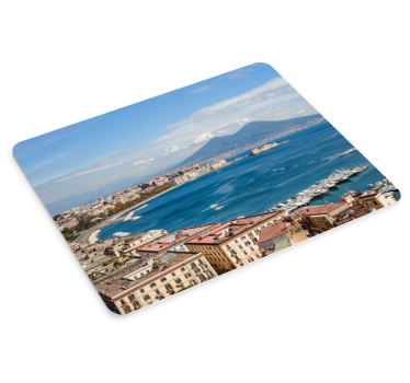 Tappetino mouse mappamondo vista costiera portuale - TenStickers