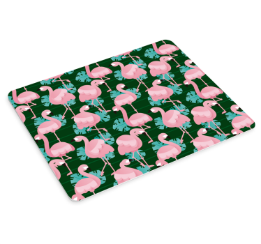 Tappetino mouse con motivi e texture fenicotteri tropici - TenStickers