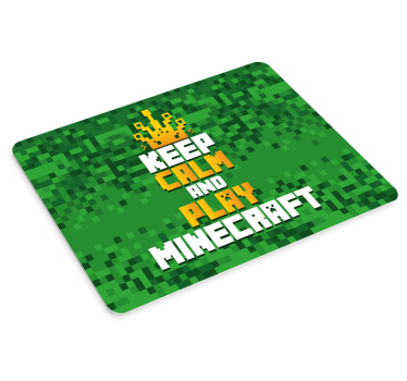 Tappetino gaming Stai calmo e gioca a minecraft - TenStickers