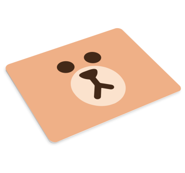 Tappetino mouse originale faccia di orso carina - TenStickers