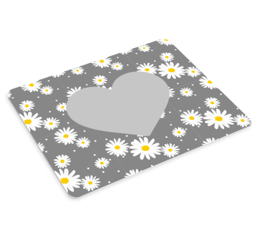 Tappetino mouse con motivi e texture cuori di margherita - TenStickers
