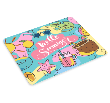 Tappetino mouse personalizzabile design ciao estate - TenStickers