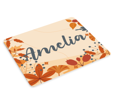 Tappetino mouse personalizzabile fiori d'autunno eleganti - TenStickers