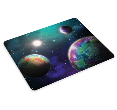 Tappetino mouse mappamondo sfere cosmiche colorate - TenStickers