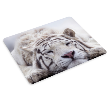 Tappetino mouse originale tigre bianca riposante - TenStickers