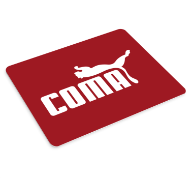 Tappetino mouse originale con scritte rosse bold - TenStickers