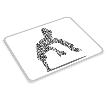 Tappetino mouse originale figura geometrica nera - TenStickers