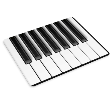 Tappetino mouse originale arte tasti pianoforte - TenStickers
