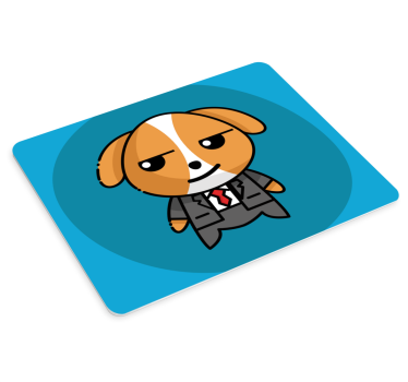 Tappetino mouse originale personaggio canino elegante - TenStickers