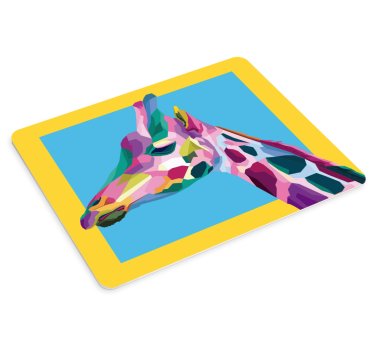 Tappetino mouse originale profilo giraffa colorata - TenStickers