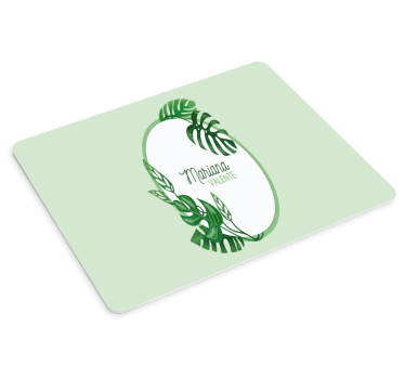Tappetino mouse personalizzabile circondato da foglie - TenStickers