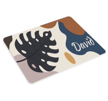 Tappetino mouse personalizzabile con motivo foglia - TenStickers