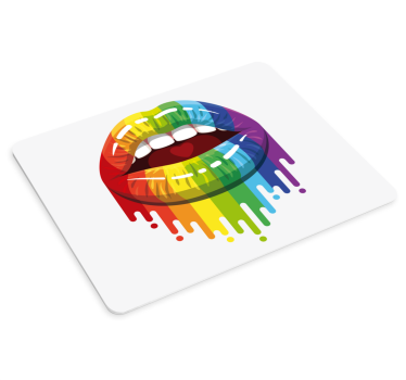 Tappetino mouse originale goccia di labbra colorata - TenStickers