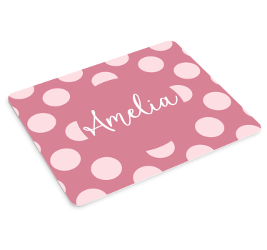 Tappetino mouse personalizzabile pois rosa personalizzati - TenStickers