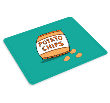 Tappetino mouse originale illustrazione confezione snack - TenStickers