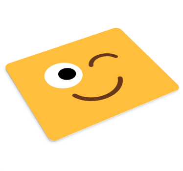 Tappetino mouse originale espressione gialla allegra - TenStickers