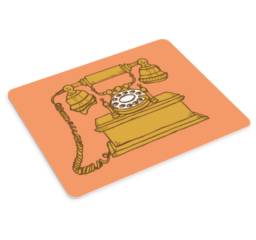 Tappetino mouse originale telefono rotante classico - TenStickers