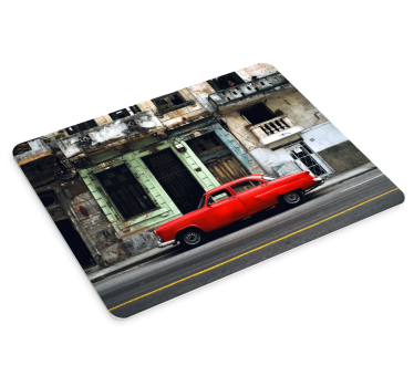 Tappetino mouse originale auto rossa classica - TenStickers