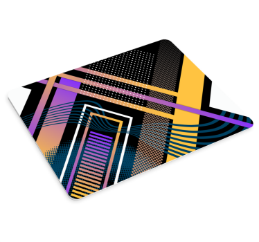 Tappetino mouse originale strisce geometriche colorate - TenStickers