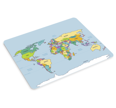 Tappetino mouse con mappamondo - TenStickers