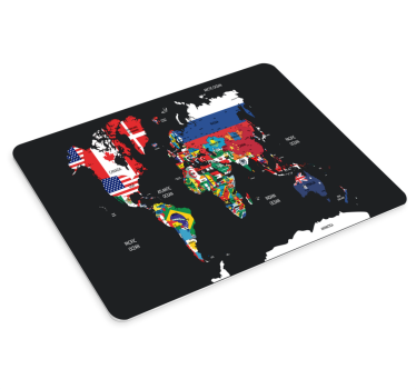Tappetino mouse mappamondo illustrazione globale vivace - TenStickers